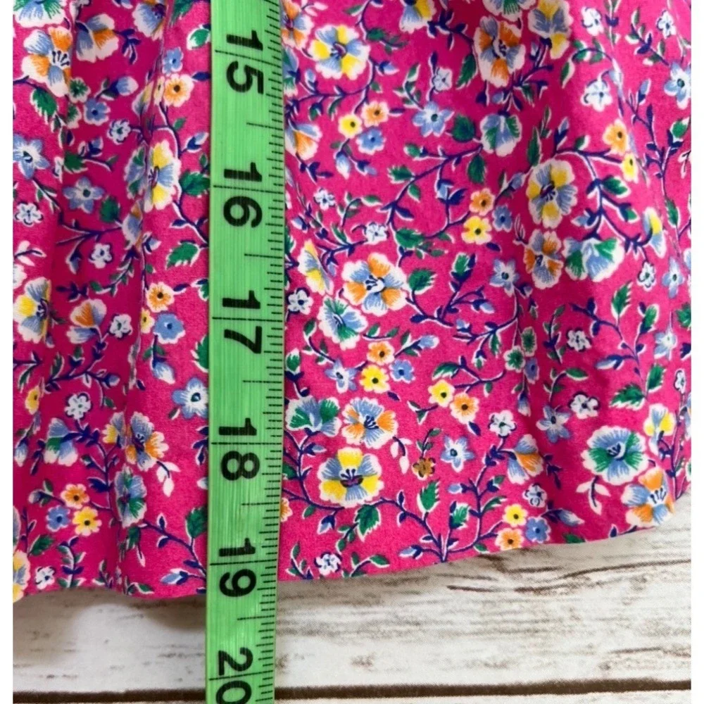 VTG Ralph Lauren Pink Floral Sleeveless Cotton Elastic Waist Dress 18M